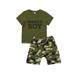 Xiaoluokaixin 2PCS Baby Toddler Boy Girl Summer Clothes Short Sleeve T-Shirt+Camouflage Shorts Set Casual Outfits cqH