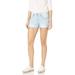 Cover Girl Jeans Womenâ€™s Denim Shorts Mid Rise Blue Washes with Stretch Size 1\2 Baby Blue (1.5" Inseam)