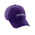 Daxton USA Cities Baseball Dad Hat Cap Cotton Unstructure Low Profile Strapback - Colorado Purple White