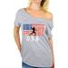 Awkward Styles American Football USA Off Shoulder Shirt USA Gifts Pro America Women Tshirt Red White and Blue USA Sport T shirt for Women Proud American USA Football Women T-shirt