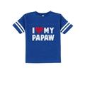 Tstars Boys Unisex Gifts for Dad Father's Day Shirts I Love my Papaw Father's Day Gift for Grandpa Cool Best Gift for Grandpa Cute Toddler Jersey T-Shirt