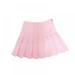 Women High Waist Plain Skirts Girls College Skater Empire Sweet Pleated Short Mini Skirt Shorts Dress