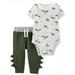 Carter's Baby Boys 2-Piece Cotton Dinosaur-Print Bodysuit and Pants Set Outfit Size 18 Months