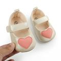 Meihuida Cute Baby Girls PU Leather Casual Shoes Heart Pattern Soft Sole Non-slip Footwear