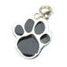 Pet Cat Dog Footprint Keychain Stainless Steel Animal Paw Print Identity Tags ID Card Neck Collar Pendant