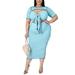 UKAP Plus Size Dress Womens Bodycon Ball Gowns Hollow Out Stripe Print Party Beach Evening Prom Mini Dress