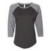 LAT - New NIB - Women - Women's Baseball Fine Jersey Three-Quarter Sleeve Tee