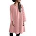 ZANZEA Womens Long Sleeve Casual Loose Side Pockets Pullover Shift Dress