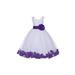 Ekidsbridal White Tulle Rose Petals Formal Flower Girl Dresses Toddler Girl Dresses Pageant Dresses Wedding Tulle Dresses Birthday Girl Dress Special Occasions Dresses Easter Summer Dresses 302S