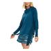 IDEOLOGY Womens Teal Long Sleeve Mock Active Wear Sweater Size: M