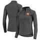 Nebraska Huskers Colosseum Women's Core Bailey Raglan Quarter-Zip Jacket - Heathered Black