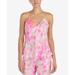 Betsey Johnson Floral-Embroidered Pajama Top (Small, Dark Pink)