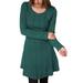 Women's Casual Sweater Dress Knit Pullover Top Solid Color Jumper Top