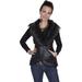 Scully Western Vest Womens Faux Fur Honey Creek Lapel Suede Black 8018