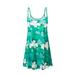 L-XXXXXL Women Casual Bohemia Dress Plus Size Straps Sundress Sleeveless Floral Print Dress Holiday Beach Ladies Loose Baggy Sundress