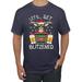 Lets Get Blitzened Deer With Beer Christmas Men's Graphic T-Shirt, Vintage Heather Navy, 5XL