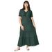 ellos Women's Plus Size Gauze Maxi Dress