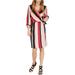 Bar Iii Womens Striped Wrap Dress