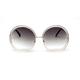 MLC Eyewear Retro Vintage Double Bridge Round Aviator Fashion Sunglasses in Silver