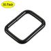 Uxcell Metal Rectangle Buckles 25x20mm Inside Dimension for Bags Belts DIY Accessories Light Black, 30pcs