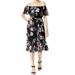 Jessica Howard NEW Black Womens 6P Petite Floral Ruffle Sheath Dress