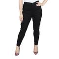 Shop LC Isaac Mizrahi Designer Women High Rise Solid Pattern Skinny Jegging Blue-L