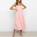 Women's Summer Sleeveless Halter One-Neck Wrap Sexy Polka Dot Print Dress