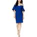 Calvin Klein Women's Ruched Off-the-Shoulder Dress, Regatta Royal 6 - NEW