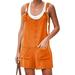 Avamo Summer Women Strappy Linen Overall Teen Girls Casual Beach Bib Pants Short Pants Rompers Playsuit Plus Size