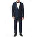 Adam Baker Men's 9-3403 Slim Fit One Button Satin Shawl Collar Tuxedo Suit - Navy - 48 Long
