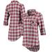 Arkansas Razorbacks Concepts Sport Women Forge Rayon Flannel Long Sleeve Button-Up Shirt - Cardinal/Gray