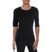 Lauren Ralph Lauren Womens Livienne Cotton Puff Sleeves T-Shirt Black L