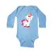 Inktastic Cute Little Unicorn With Red And Pink Mane, Hearts Infant Long Sleeve Bodysuit Female
