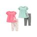 Child of Mine by Carter's Baby Girl Top & Pant, 4pc set (0-24M)