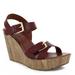 Nomadas Adult Tan Ankle Closure Buckled Strap Trendy Wedge Sandals