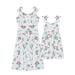 Sexy Dance Mother Daughter Dresses Casual Sleeveless Floral Dress for Mom Daughter Mommy and Me Clothes