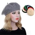 Womens Beret Winter Wool Warm Beanie Hat Ski Cap Hat Casual Painter Hat