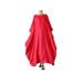 Topumt Plus Size Women Crew Neck Long Shirt Dress Casual Soild Kaftan Long Maxi Dress