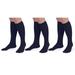 Jefferies Socks Womens Socks, Argyle Pattern Knee High Tall Dress Boot Socks, 3 Pairs