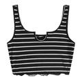 Tuscom Women's Backless Vest Printed Belly Button Halter Top Summer Fitted Tank Top