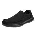 Bruno Marc Men's Comfort Lightweight Canvas Shoes Sidewalk Casual Shoes Slip On Loafer Shoes DOCKEY ALL/BLACK Size 11