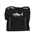 Great White Shark Silhouette Army Heavyweight Canvas Medic Shoulder Bag