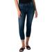 Silver Jeans Co. Women's Elyse Mid Rise Skinny Crop Jeans, Waist Sizes 24-36