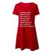 Empowered Women Empower Women (and Stab) V Neck Pocket Dress In Red With White Lettering (Small)