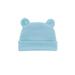 Kernelly Newborn Hospital Hat 0-12Months Preemie Boys Girls Beanie Solid Infant Baby Ears Bonnet Infant Cotton Hats 1pc - Light Blue