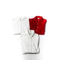 Pre-ownedJ Crew Womens Long Sleeve Button Down Shirt White Red Size Small Lot 3