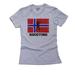 Norway Olympic - Modern Pentathlon - Flag - Silhouette Women's Cotton Grey T-Shirt