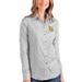 Long Beach State 49ers Antigua Women's Structure Button-Up Shirt - Gray/White