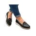 US Women's Casual PU Slip on Loafers Flats Low heel platform Daily Lolita Shoes
