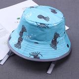 Deals on Sale!Spring Baby Boys Girls Toddler Sun Hat Sun Protection Cartoon Printed Bucket Hats Caps Reversible Sun Headwear Outdoor Beach Cap Bucket Hat